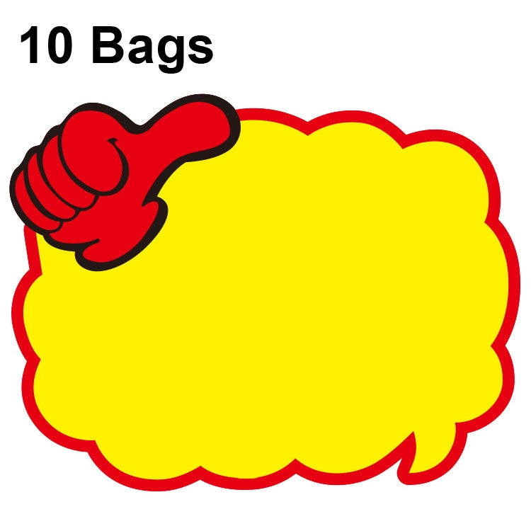 10 bags 25x19cm Explosion Sticker Product Price Tag Supermarket Price Label, WM-001, WM-002, WM-003, WM-005, WM-006, WM-007, WM-008, WM-009, WM-010, WM-011, WM-012, WM-013, XD-511, XD-520, XD-532, XD-537, XD-541, XD-559