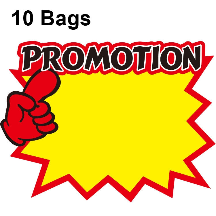 10 bags 9x7cm Explosion Sticker Product Price Tag Supermarket Price Label, WM-301, WM-302, WM-303, WM-305, WM-306, WM-307, WM-308, WM-309, WM-310, WM-311, WM-312, WM-313, WM-314