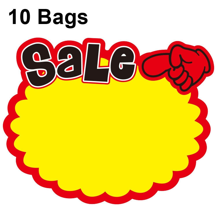 10 bags 9x7cm Explosion Sticker Product Price Tag Supermarket Price Label, WM-301, WM-302, WM-303, WM-305, WM-306, WM-307, WM-308, WM-309, WM-310, WM-311, WM-312, WM-313, WM-314