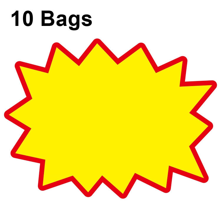 10 bags 9x7cm Explosion Sticker Product Price Tag Supermarket Price Label, WM-301, WM-302, WM-303, WM-305, WM-306, WM-307, WM-308, WM-309, WM-310, WM-311, WM-312, WM-313, WM-314