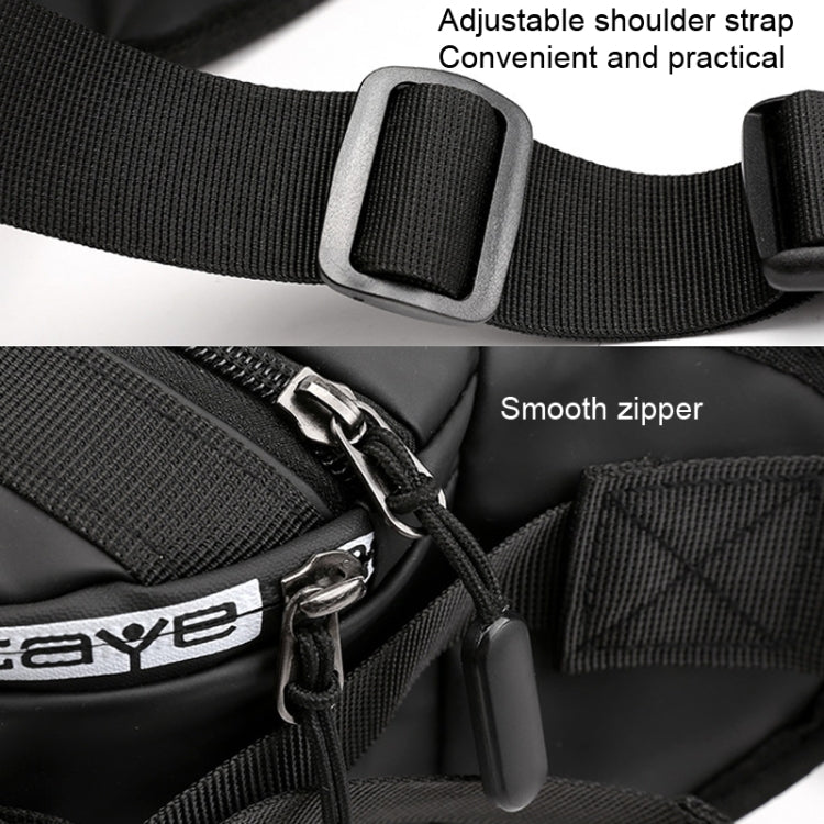 HAOSHUAI Outdoor Running Waist Bag With Reflecting Strip Chest Bag, 1100-6 Khaki, 1100-6 Dark Blue, 1100-6 Black)