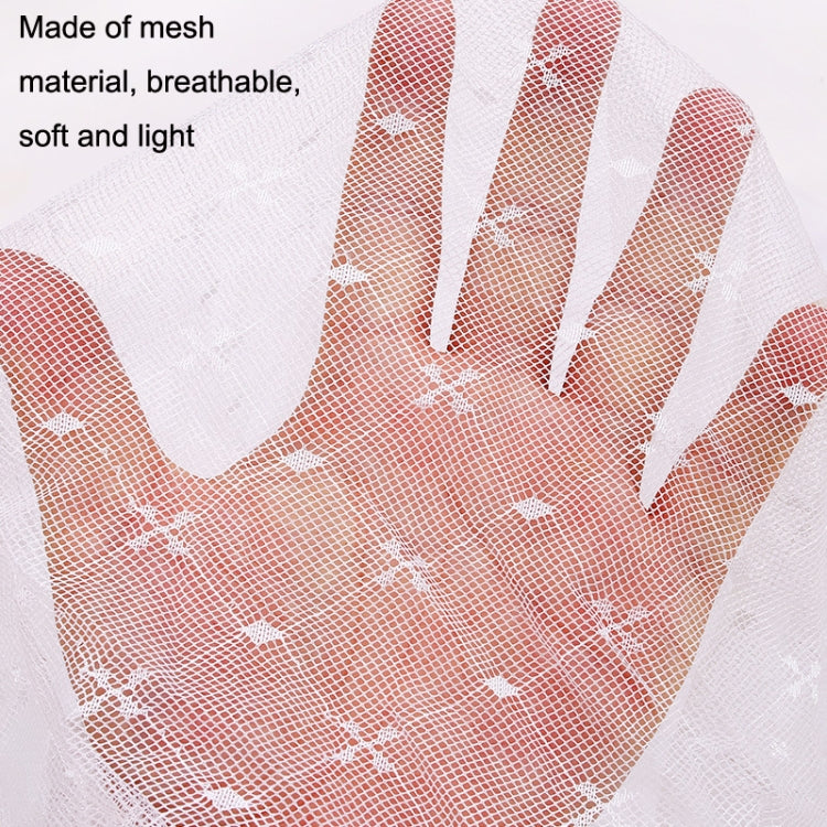 Full Cover Folding Mosquito Net Plus Encrypted Stroller Mosquito Net, 2pcs White