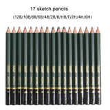 42 In 1 Drawing Painting Sketch Kit with Pencil Erasers Sharpener, 42 In 1