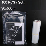 100 PCS / Set PE Clothing Packaging Bag Transparent Self-Stick Bag Jewelry Plastic Sealed Bag, Size:, 10x15cm, 10x18cm, 12x28cm, 13x18cm, 16x25cm, 18x28cm, 20x25cm, 20x30cm, 22x34cm, 25x30cm, 25x35cm, 25x40cm, 25x45cm, 28x36cm, 28x40cm, 28x42cm, 28x45c... 30x50cm