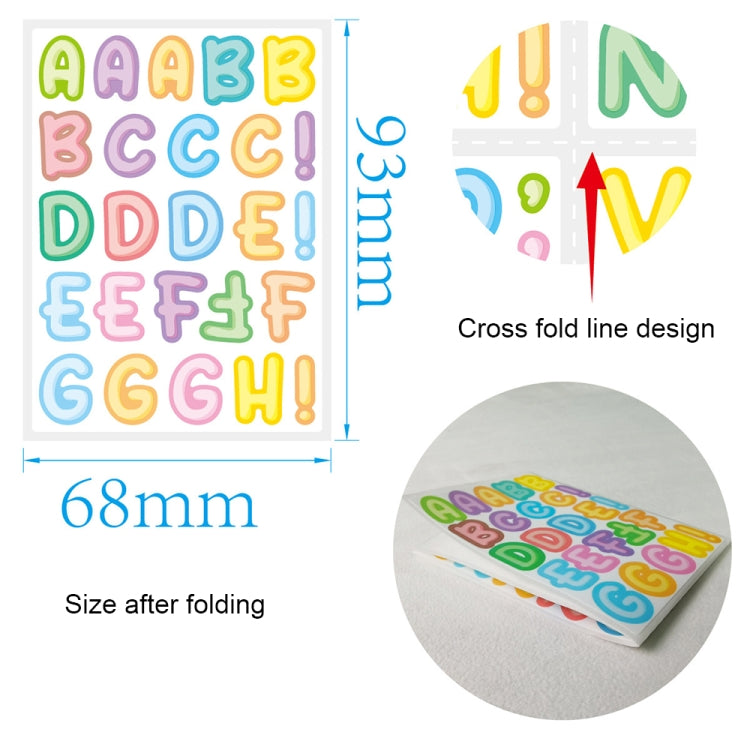 20 PCS ZPKTZM Children Cartoon Colorful Letters Stickers DIY Lunch Box Mark Waterproof Sticker, Waterproof Sticker