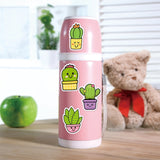 3 Sets 50PCS/Set Cartoon Cactus DIY Handbook Decorative Stickers Floral Laptop Waterproof Sticker, Cactus