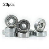 20pcs Miniature Bearings Silent Deep Groove Ball Bearings, 604zz, 605zz, 606zz, 607zz, 608zz, 609zz, 6000zz, 6001zz, 6002zz 604zz