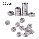 20pcs Miniature Bearings Silent Deep Groove Ball Bearings, 604zz, 605zz, 606zz, 607zz, 608zz, 609zz, 6000zz, 6001zz, 6002zz 606zz