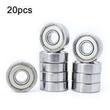 20pcs Miniature Bearings Silent Deep Groove Ball Bearings, 604zz, 605zz, 606zz, 607zz, 608zz, 609zz, 6000zz, 6001zz, 6002zz 608zz