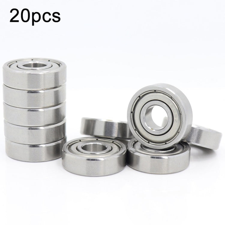 20pcs Miniature Bearings Silent Deep Groove Ball Bearings, 604zz, 605zz, 606zz, 607zz, 608zz, 609zz, 6000zz, 6001zz, 6002zz 609zz