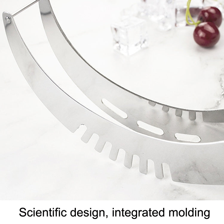 YG-WS03 Stainless Steel Watermelon Clip Easy Access Integrated Plastic Handle Cantaloupe Cut Fruit Cutting Device, Watermelon Clip