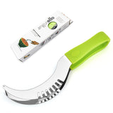 YG-WS03 Stainless Steel Watermelon Clip Easy Access Integrated Plastic Handle Cantaloupe Cut Fruit Cutting Device, Watermelon Clip