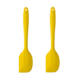 2pcs Large Integrated Silicone Scraper Chocolate Cream Mixing Knife, Large Red, Large Pink, Large Yellow, Large Blue, Large Black, Large Green, Large Purple, Large Orange Large Yellow Yellow