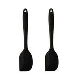 2pcs Large Integrated Silicone Scraper Chocolate Cream Mixing Knife, Large Red, Large Pink, Large Yellow, Large Blue, Large Black, Large Green, Large Purple, Large Orange Large Black Black