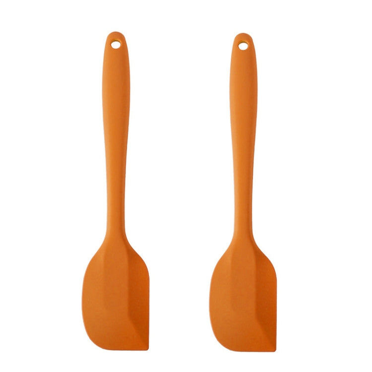 2pcs Large Integrated Silicone Scraper Chocolate Cream Mixing Knife, Large Yellow, Large Blue, Large Black, Large Green, Large Purple, Large Orange, Large Red, Large Pink
