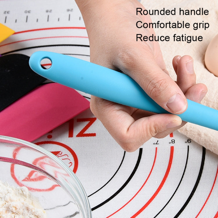 2pcs Large Integrated Silicone Scraper Chocolate Cream Mixing Knife, Large Red, Large Pink, Large Yellow, Large Blue, Large Black, Large Green, Large Purple, Large Orange