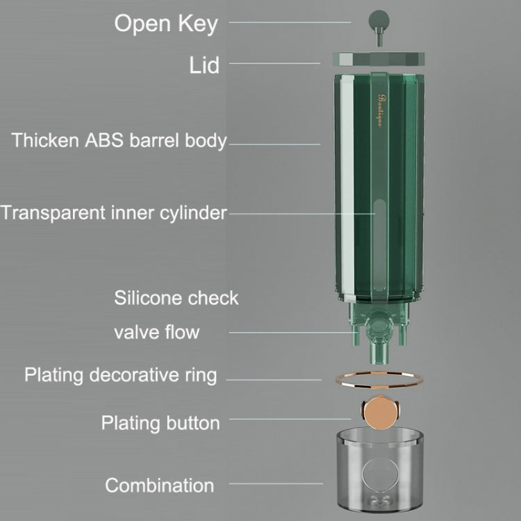 Wall Mounted Manual Soap Liquid Hotel Handwashing Bathroom Bathing Foam Soap Dispenser, 450ml/Dark Green, 450ml/White