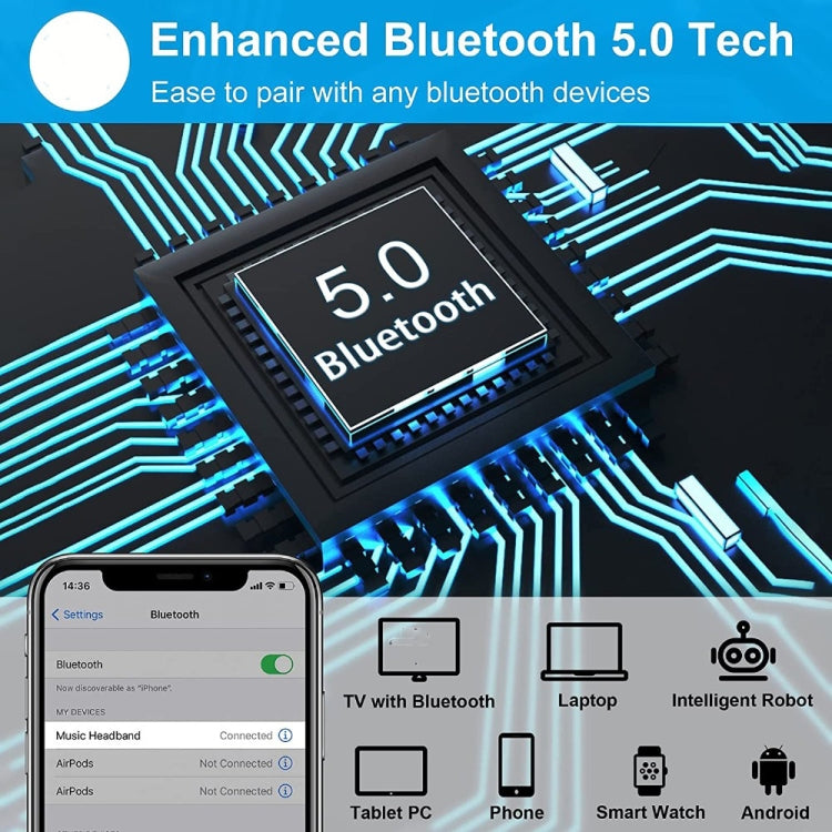 Bluetooth Headband Headphones Sleep Mask for Side Sleeper Workout Running, Sleep Mask Hemp Gray