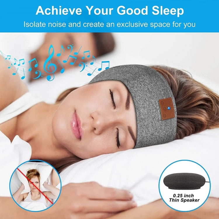 Bluetooth Headband Headphones Sleep Mask for Side Sleeper Workout Running, Sleep Mask Hemp Gray