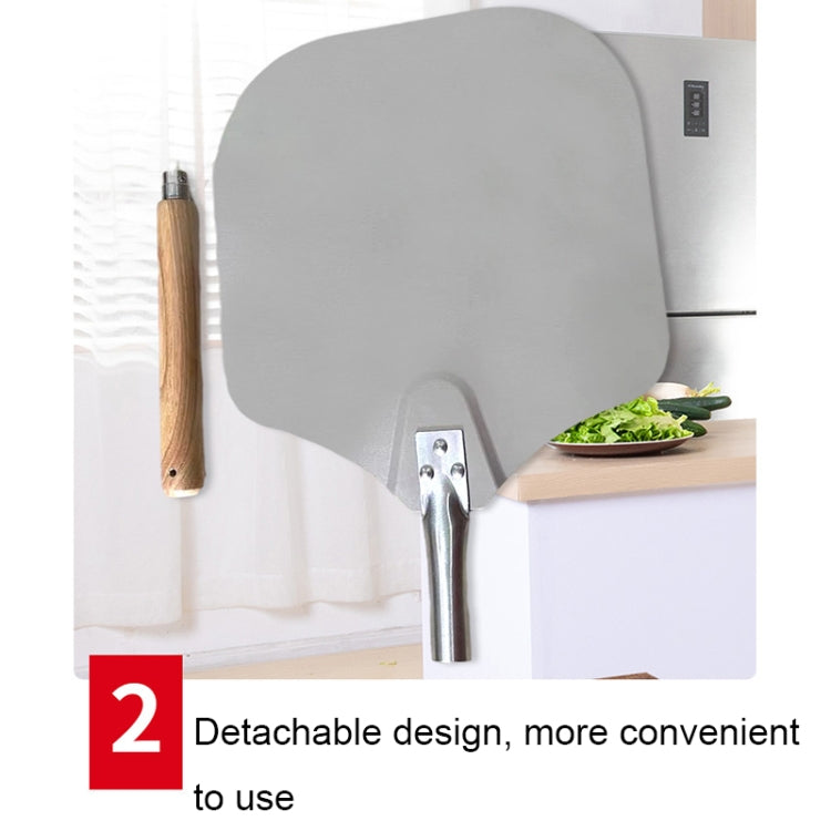 Detachable Aluminum Oak Pizza Cake Transfer Shovel Kitchen Baking Tools, 12 inches
