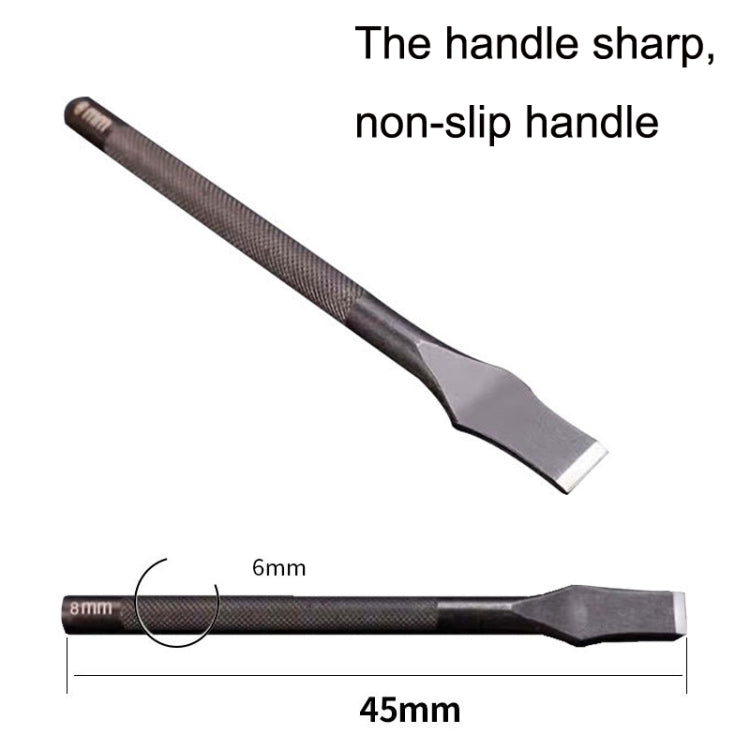 ER018 2pcs Card Position Cut Cowhide Leather Word Cut DIY Tool, Size: 3mm, 3mm, 5mm, 6mm, 8mm, 10mm, 12mm