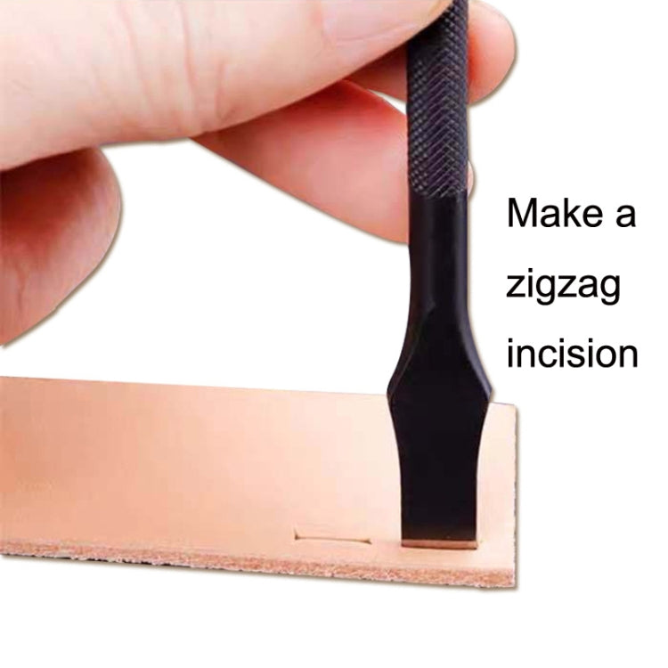 ER018 2pcs Card Position Cut Cowhide Leather Word Cut DIY Tool, Size: 3mm, 3mm, 5mm, 6mm, 8mm, 10mm, 12mm