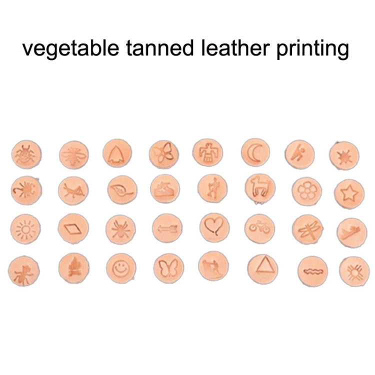 Leather English Punch Indian Style Printing Leather Carving Tools, ER058 32 In 1