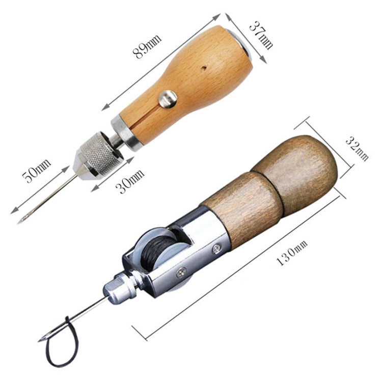 Leather Hand Seam Sewing Machine DIY Leather Carving Stitching Tool Device, A, B