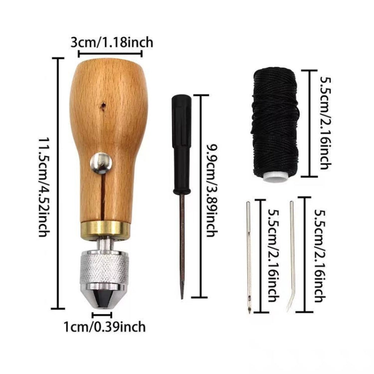 Leather Hand Seam Sewing Machine DIY Leather Carving Stitching Tool Device, A, B