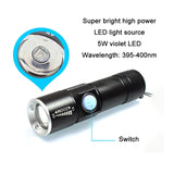 USB Ultraviolet Flashlight Jade Identification Fluorescence Detector, Black 395nm, Gold 395nm, Black 365nm