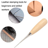 DIY Leather Craft Tool Set Canvas Wire Needle Hand Sewing Leather Tool Set, ER013 29 In 1