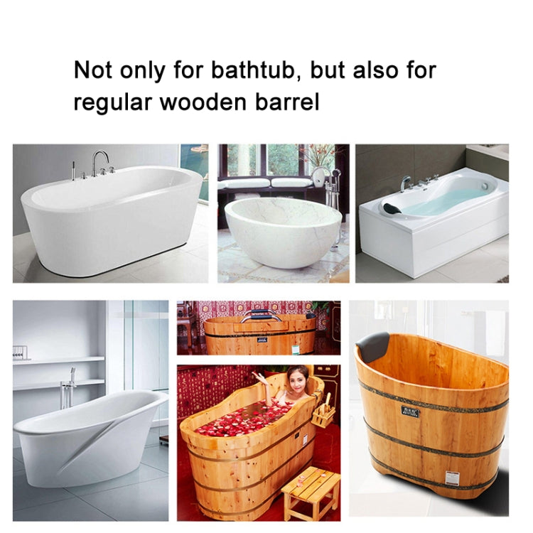 Bamboo Non-slip Bathtub Shelf Multifunctional Soaking Shelf, Bamboo Color, White