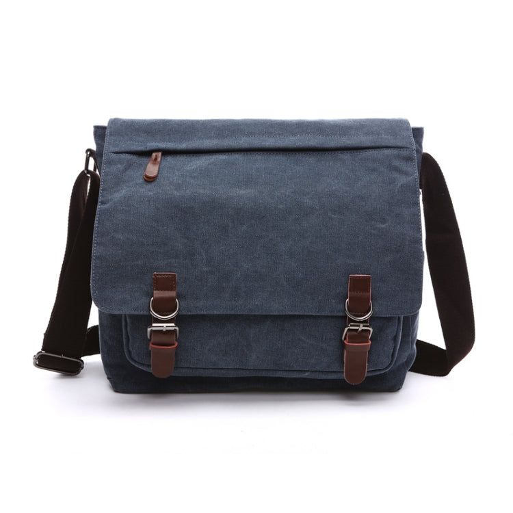 Versatile Canvas Shoulder Messenger Bag Business Computer Bag, Khaki Large, Dark Blue Large, Coffee Large, Black Large, Khaki Medium, Dark Blue Medium, Coffee Medium, Gray Large, Gray Medium, Green Large, Green Medium Dark Blue Large