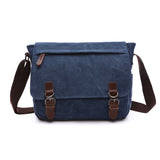 Versatile Canvas Shoulder Messenger Bag Business Computer Bag, Khaki Large, Dark Blue Large, Coffee Large, Black Large, Khaki Medium, Dark Blue Medium, Coffee Medium, Gray Large, Gray Medium, Green Large, Green Medium Dark Blue Medium