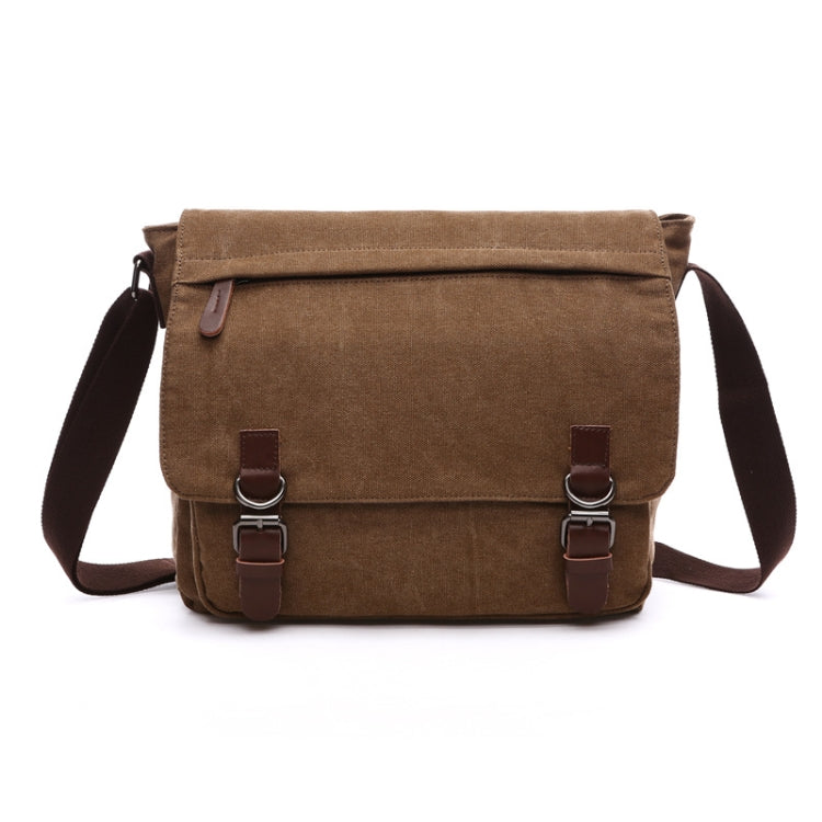 Versatile Canvas Shoulder Messenger Bag Business Computer Bag, Khaki Large, Dark Blue Large, Coffee Large, Black Large, Khaki Medium, Dark Blue Medium, Coffee Medium, Gray Large, Gray Medium, Green Large, Green Medium Coffee Medium