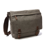 Versatile Canvas Shoulder Messenger Bag Business Computer Bag, Khaki Large, Dark Blue Large, Coffee Large, Black Large, Khaki Medium, Dark Blue Medium, Coffee Medium, Gray Large, Gray Medium, Green Large, Green Medium Gray Medium