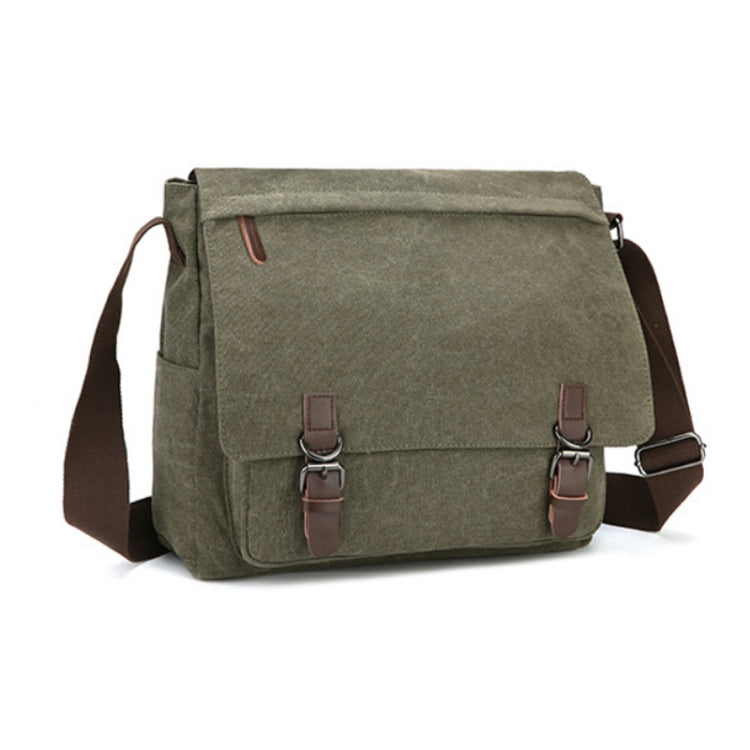 Versatile Canvas Shoulder Messenger Bag Business Computer Bag, Khaki Large, Dark Blue Large, Coffee Large, Black Large, Khaki Medium, Dark Blue Medium, Coffee Medium, Gray Large, Gray Medium, Green Large, Green Medium Green Large