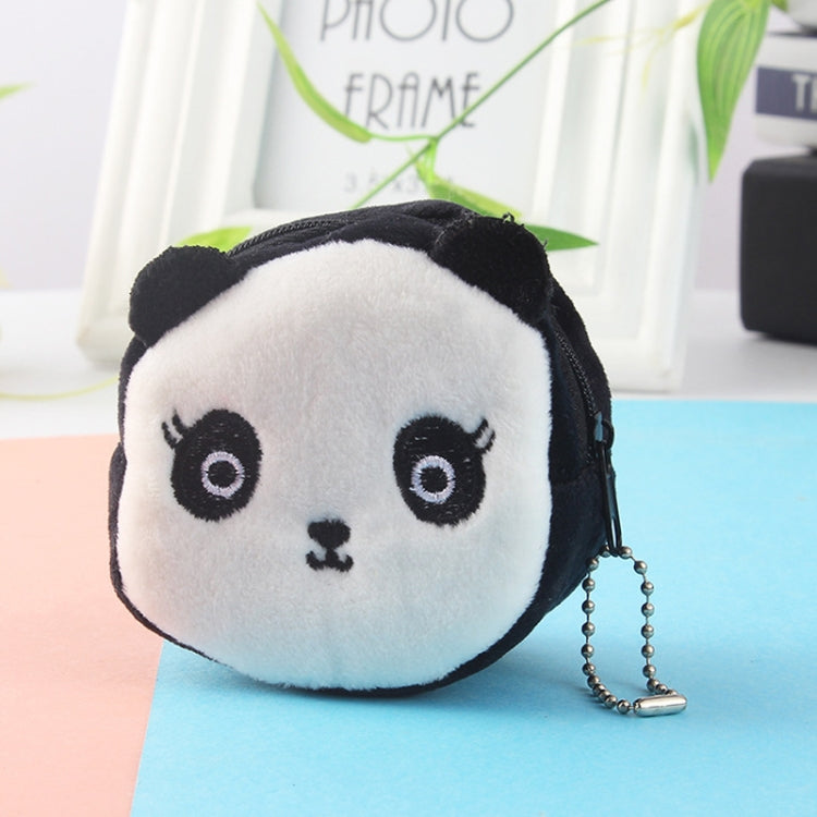 2pcs Children Cartoon Plush Three-dimensional Key Coin Purse, Panda, Shy Rabbit, Strawberry Rabbit, Shy Bear, Yellow Duckling, Chick, Black Rabbit, Red Strawberry, Red Cat Eagle, Blue Panda, Ladybug, Frog Panda Panda