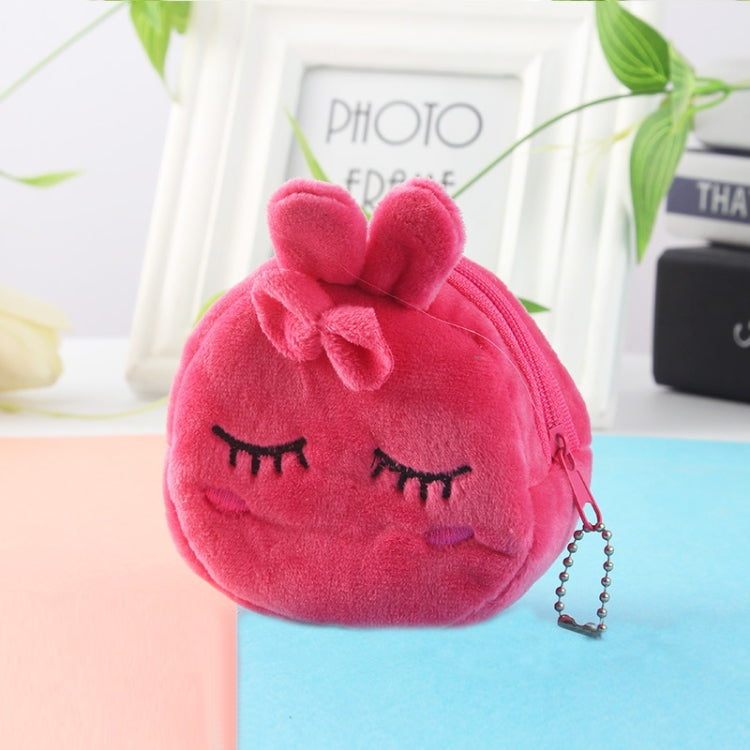 2pcs Children Cartoon Plush Three-dimensional Key Coin Purse, Panda, Shy Rabbit, Strawberry Rabbit, Shy Bear, Yellow Duckling, Chick, Black Rabbit, Red Strawberry, Red Cat Eagle, Blue Panda, Ladybug, Frog Shy Rabbit Shy Rabbit