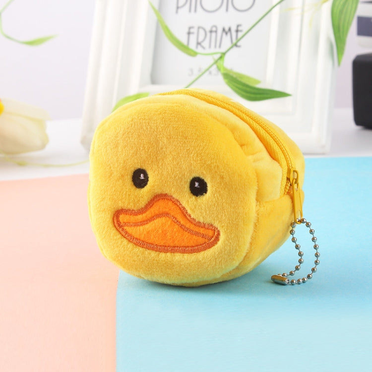 2pcs Children Cartoon Plush Three-dimensional Key Coin Purse, Panda, Shy Rabbit, Strawberry Rabbit, Shy Bear, Yellow Duckling, Chick, Black Rabbit, Red Strawberry, Red Cat Eagle, Blue Panda, Ladybug, Frog Yellow Duckling Yellow Duckling