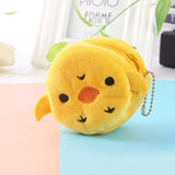 2pcs Children Cartoon Plush Three-dimensional Key Coin Purse, Panda, Shy Rabbit, Strawberry Rabbit, Shy Bear, Yellow Duckling, Chick, Black Rabbit, Red Strawberry, Red Cat Eagle, Blue Panda, Ladybug, Frog Chick Chick