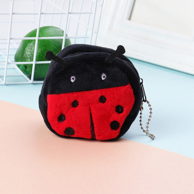 2pcs Children Cartoon Plush Three-dimensional Key Coin Purse, Panda, Shy Rabbit, Strawberry Rabbit, Shy Bear, Yellow Duckling, Chick, Black Rabbit, Red Strawberry, Red Cat Eagle, Blue Panda, Ladybug, Frog Ladybug Ladybug
