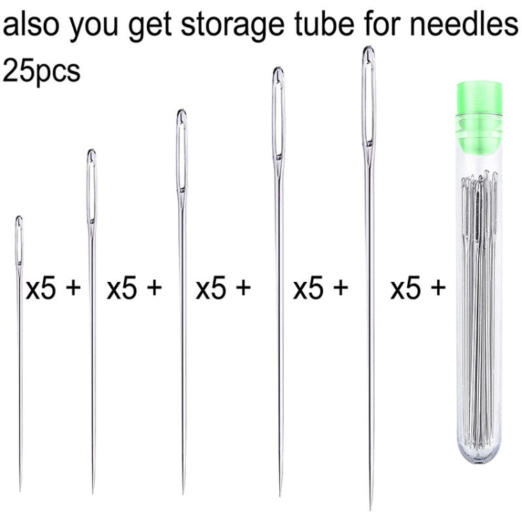 Big Eye Stainless Steel Embroidery Sewing Needle Tool Set, Needle Set