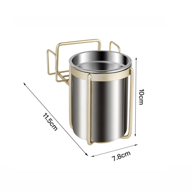 Stainless Steel Wall-mounted Ashtray Bathroom Multifunctional Ashtray Without Punching, Without Smoke Buckle, With Smoke Buckle