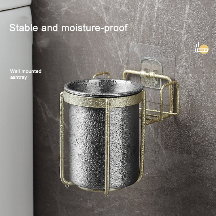 Stainless Steel Wall-mounted Ashtray Bathroom Multifunctional Ashtray Without Punching, Without Smoke Buckle, With Smoke Buckle