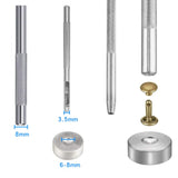 Copper Leather Hollow Cap Double-Sided Rivet Set With Punching Pliers, 180pcs, 360pcs, 480pcs