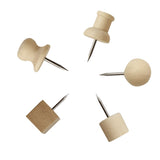 Wooden Log Thumbtack Set Sticky Note Fixed Tack, Specification: Square Box, Square Box, 5 Grid Box