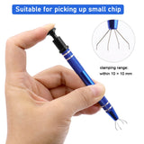 2pcs IC Chip Picker Electronic Component Parts Picker Capacitor IC Grabber Clips, 2pcs Dark Brown, 2pcs Blue, 2pcs Black, 2pcs Gold, 2pcs Silver, 2pcs Red