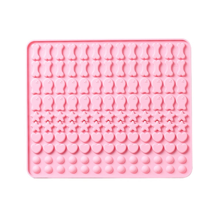 130 Grids Silicone Mat Baking Mold Mini Pet Snacks Dog Food Baking Pan Mold Biscuit Cake Mold, Blue, Pink