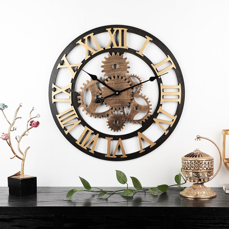 Vintage Wooden Round Gear Silent Wall Clock, Rome Number 58cm 6 Gears Golden, Rome Number 58cm 6 Gears Silver, Rome Number 58cm 4 Gears Golden, Rome Number 58cm 4 Gears Silver, Number 58cm 4 Gears Golden, Number 58cm 4 Gears Silver                ... Rome Number 58cm 6 Gears Golden